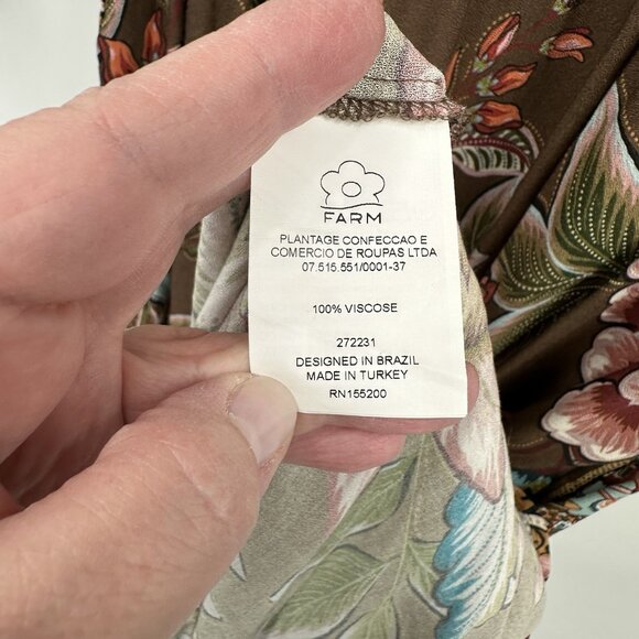 FARM RIO ANTHROPOLOGIE valentina dress maxi kimono sleeve floral boho chic L - Picture 12 of 12
